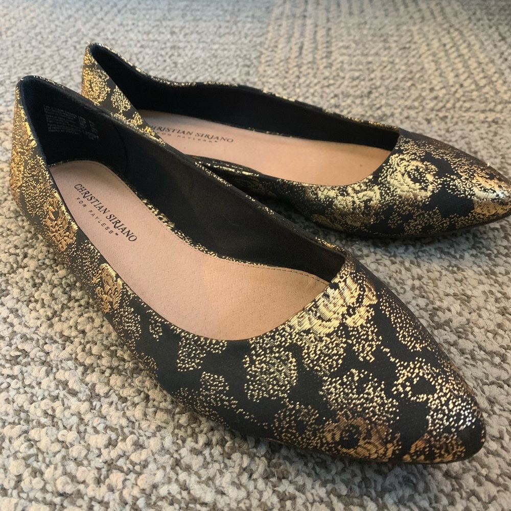 Black and Gold Flats